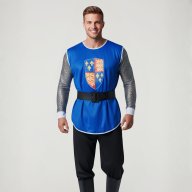 Disfraz Caballero Medieval Azul y Plata /Hombre Adulto